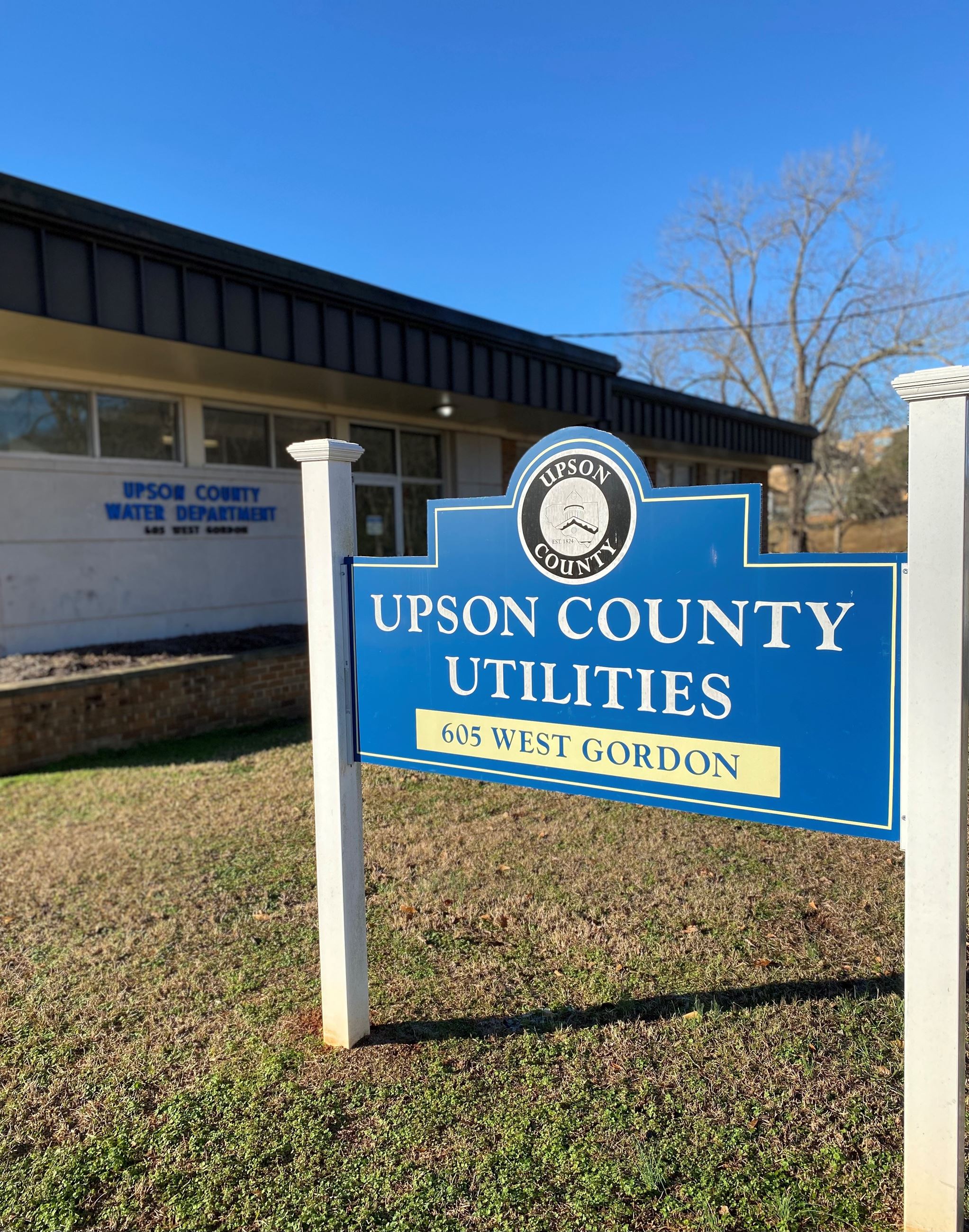 utilities front sign